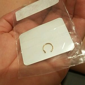 SOLD✔Solid 14K Rose Gold Nose Hoop